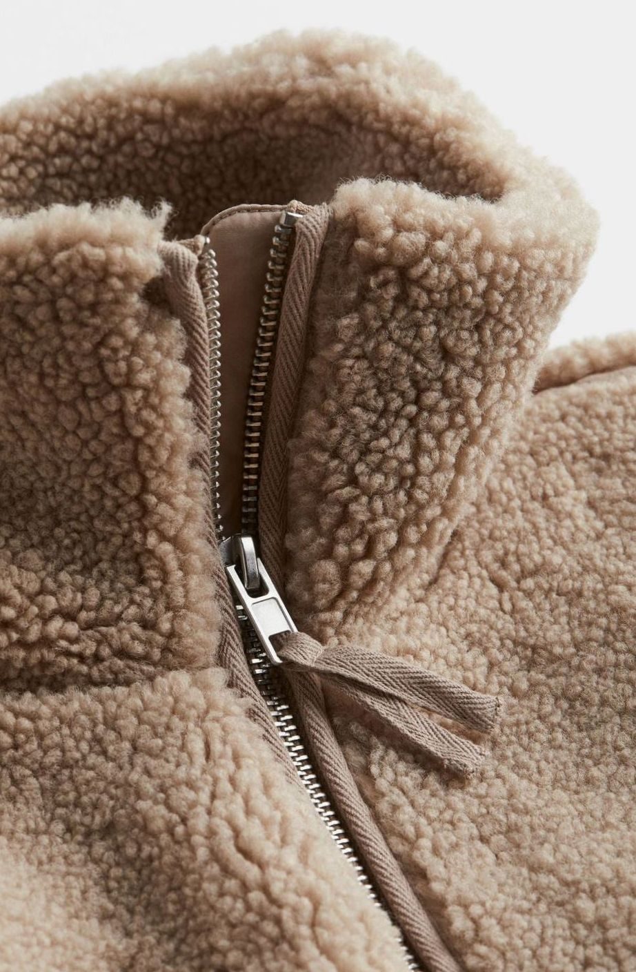 Women's Relaxed-Fit High-Neck Sherpa Zip-Up Jacket
