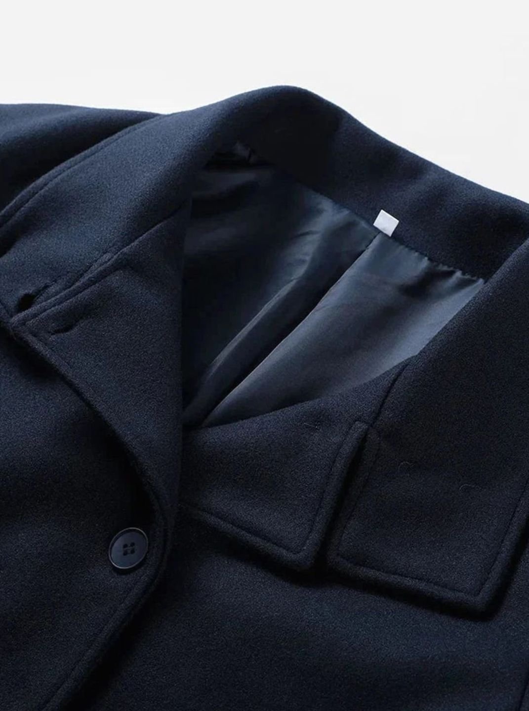 Women's Short Winter Coat High-Collar Button-Front Jacket