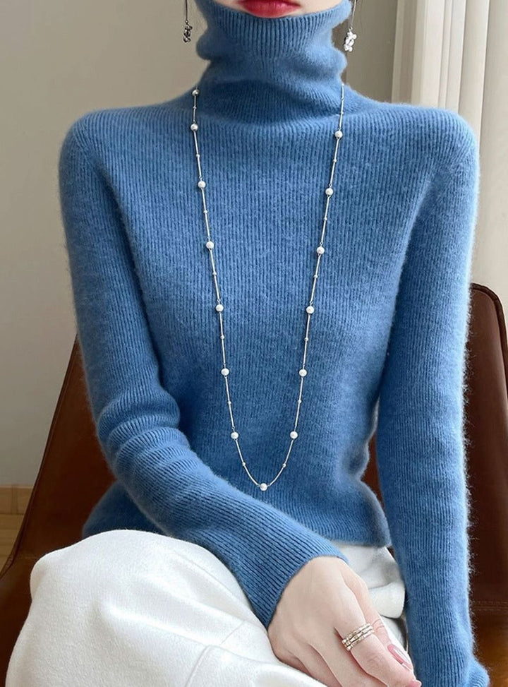Women's Slim-Fit Ribbed Turtleneck Sweater