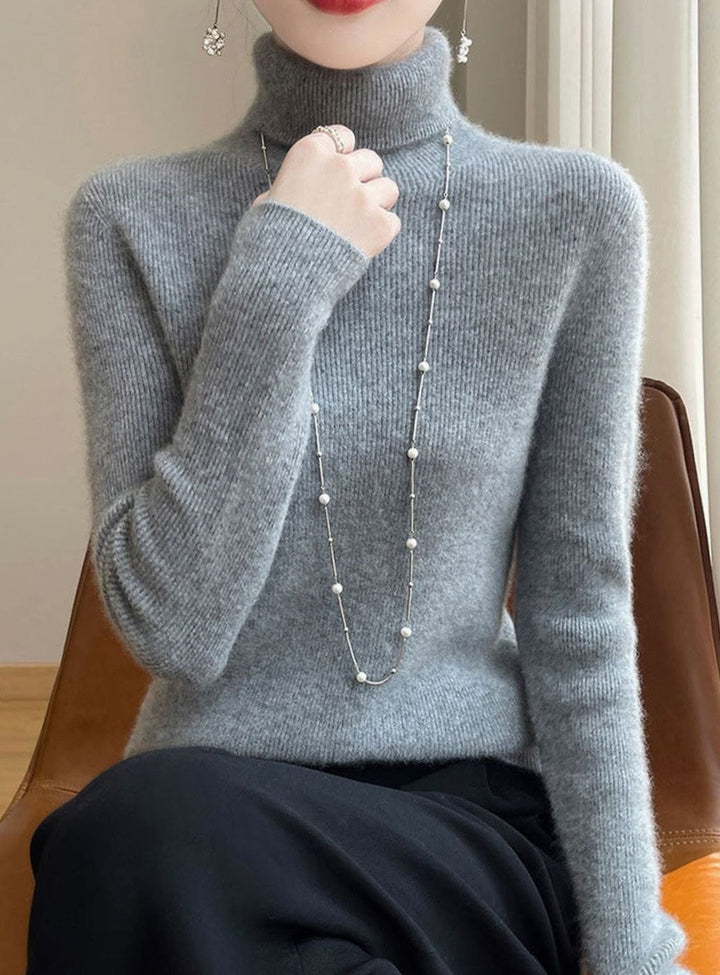 Women's Slim-Fit Ribbed Turtleneck Sweater