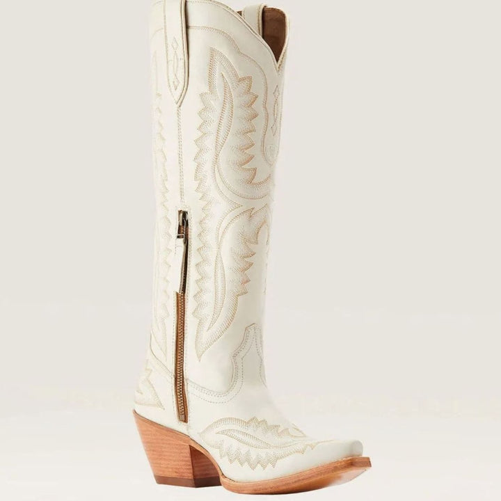 Women's Tall Embroidered Pointed-Toe Cuban Heel Cowboy Boots