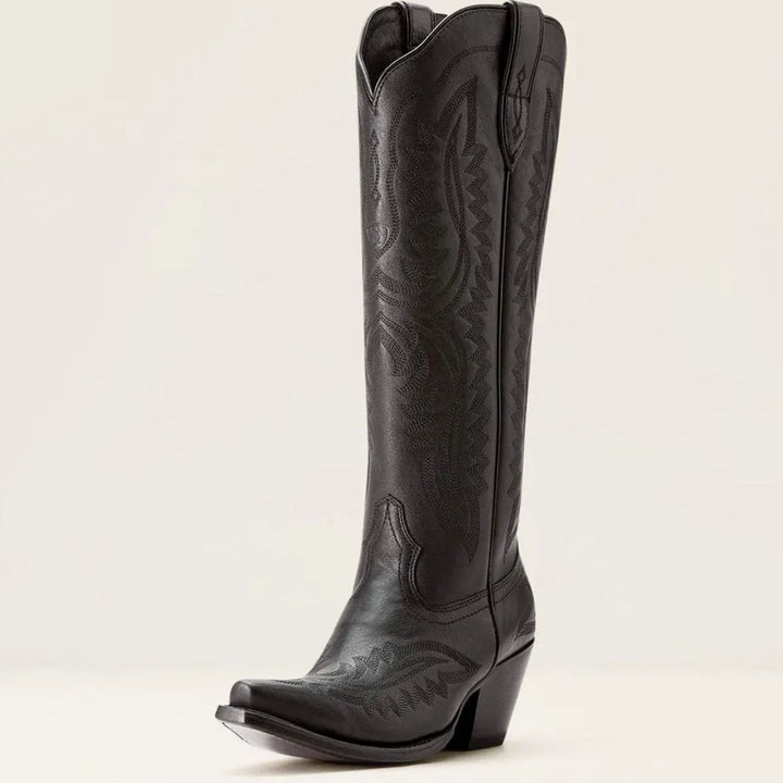 Women's Tall Embroidered Pointed-Toe Cuban Heel Cowboy Boots