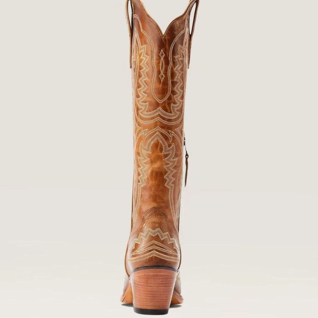 Women's Tall Embroidered Pointed-Toe Cuban Heel Cowboy Boots