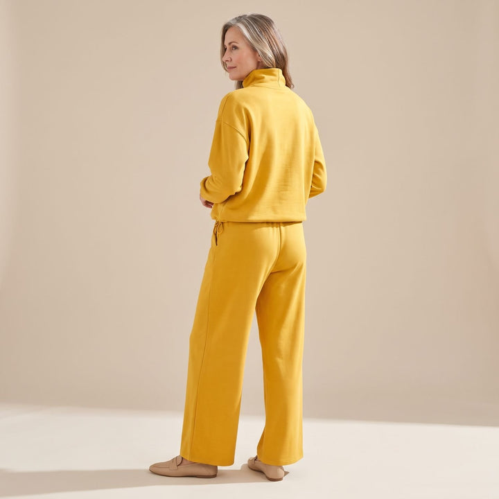 Women's Turtleneck Wide-Leg Two Piece Set Flowy Pants