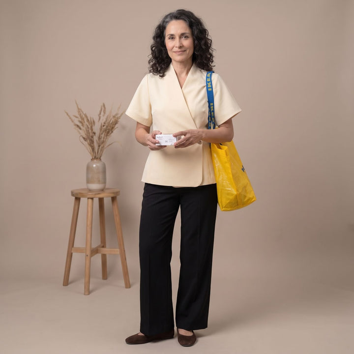 Women's V-Neck Short-Sleeve Single-Button Blazer Coat