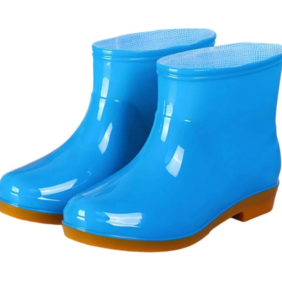 Women's Waterproof Ankle Rain Boots Anti-Slip Rubber Garden Booties