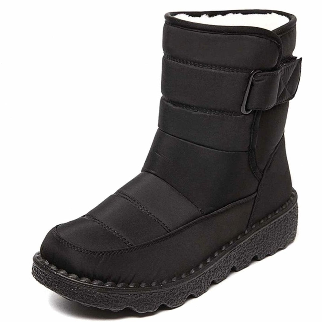 Women's Waterproof Fleece-Lined Non-Slip Winter Snow Boots - Black