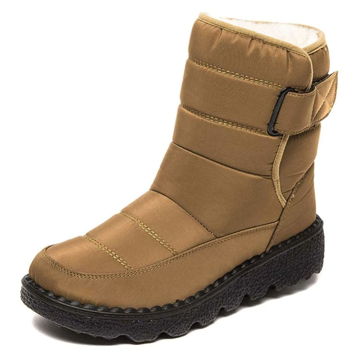 Women's Waterproof Fleece-Lined Non-Slip Winter Snow Boots - Khaki