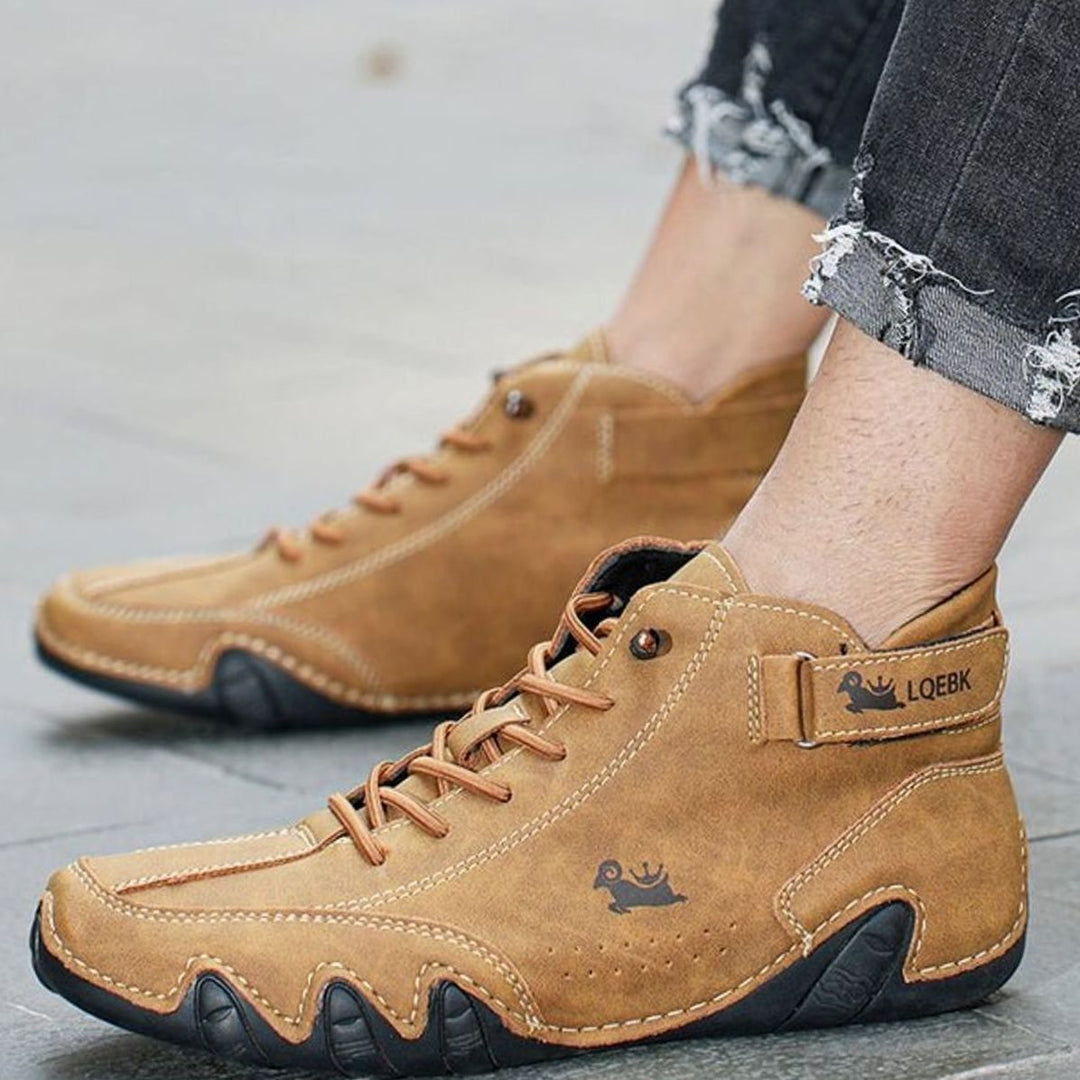 Women's Wide-Toe Barefoot High-Top Lace-Up Sneakers Antislip Sole