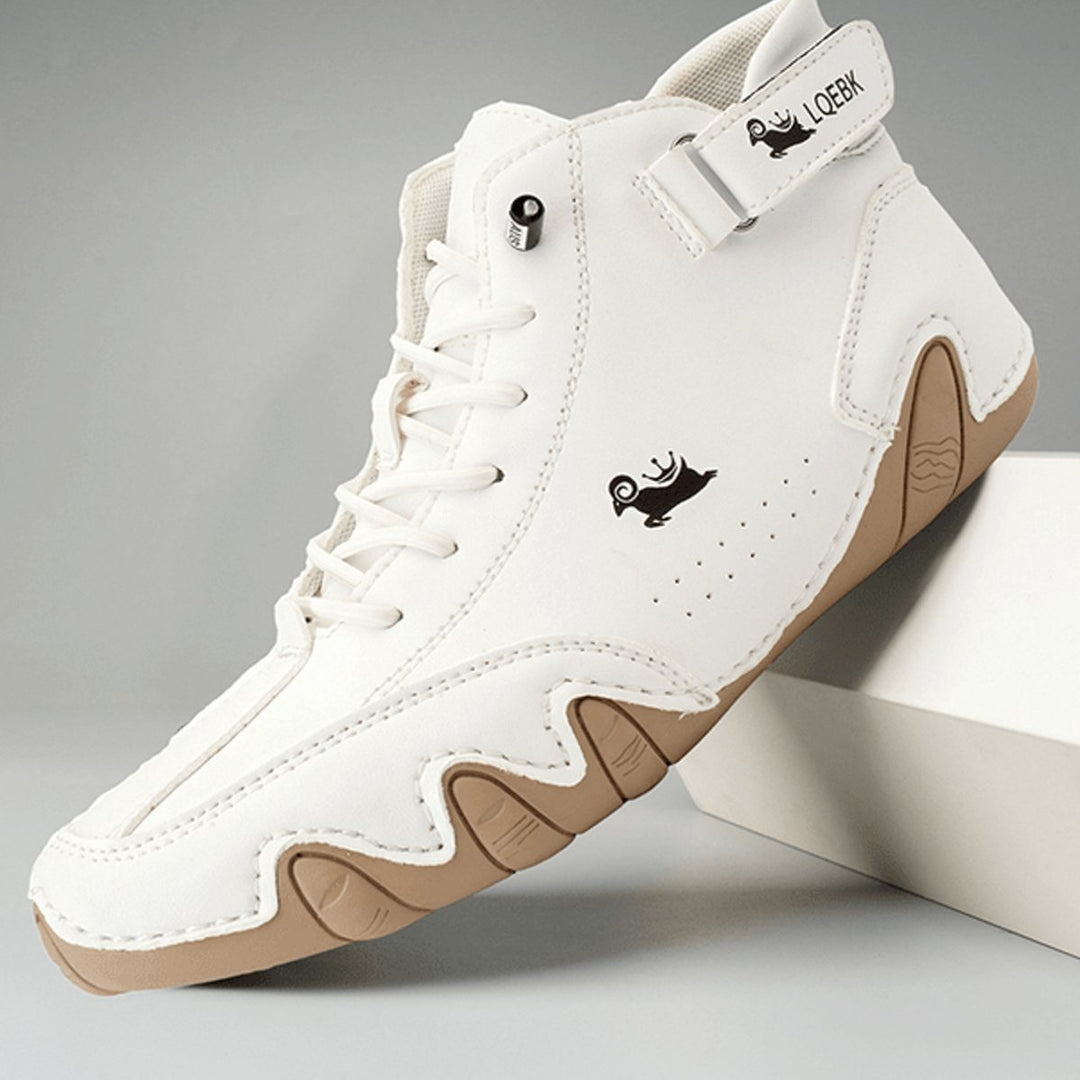 Women's Wide-Toe Barefoot High-Top Lace-Up Sneakers Antislip Sole