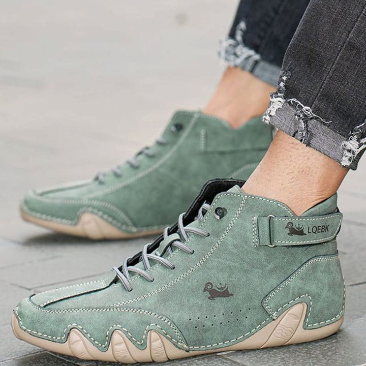 Women's Wide-Toe Barefoot High-Top Lace-Up Sneakers Antislip Sole