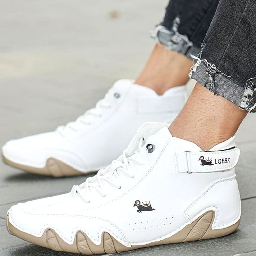Women's Wide-Toe Barefoot High-Top Lace-Up Sneakers Antislip Sole