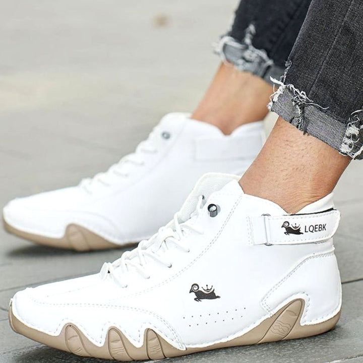 Women's Wide-Toe Barefoot High-Top Lace-Up Sneakers Antislip Sole