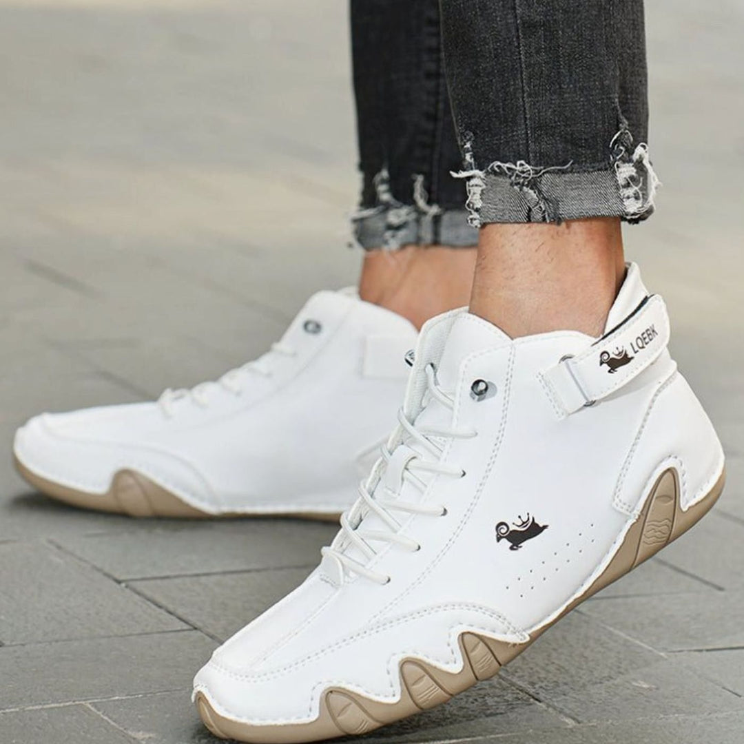 Women's Wide-Toe Barefoot High-Top Lace-Up Sneakers Antislip Sole