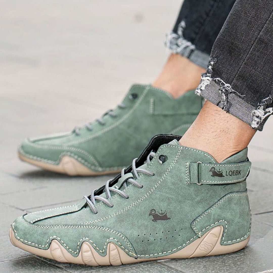 Women's Wide-Toe Barefoot High-Top Lace-Up Sneakers Antislip Sole