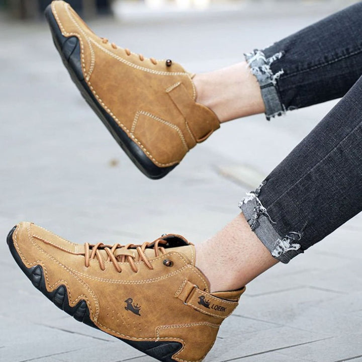 Women's Wide-Toe Barefoot High-Top Lace-Up Sneakers Antislip Sole